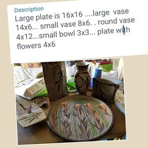 Art Decor 6 peices all signed measurements include